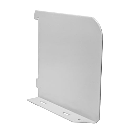 Twin Slot Shelf End - White - 150mm - Bag of 1