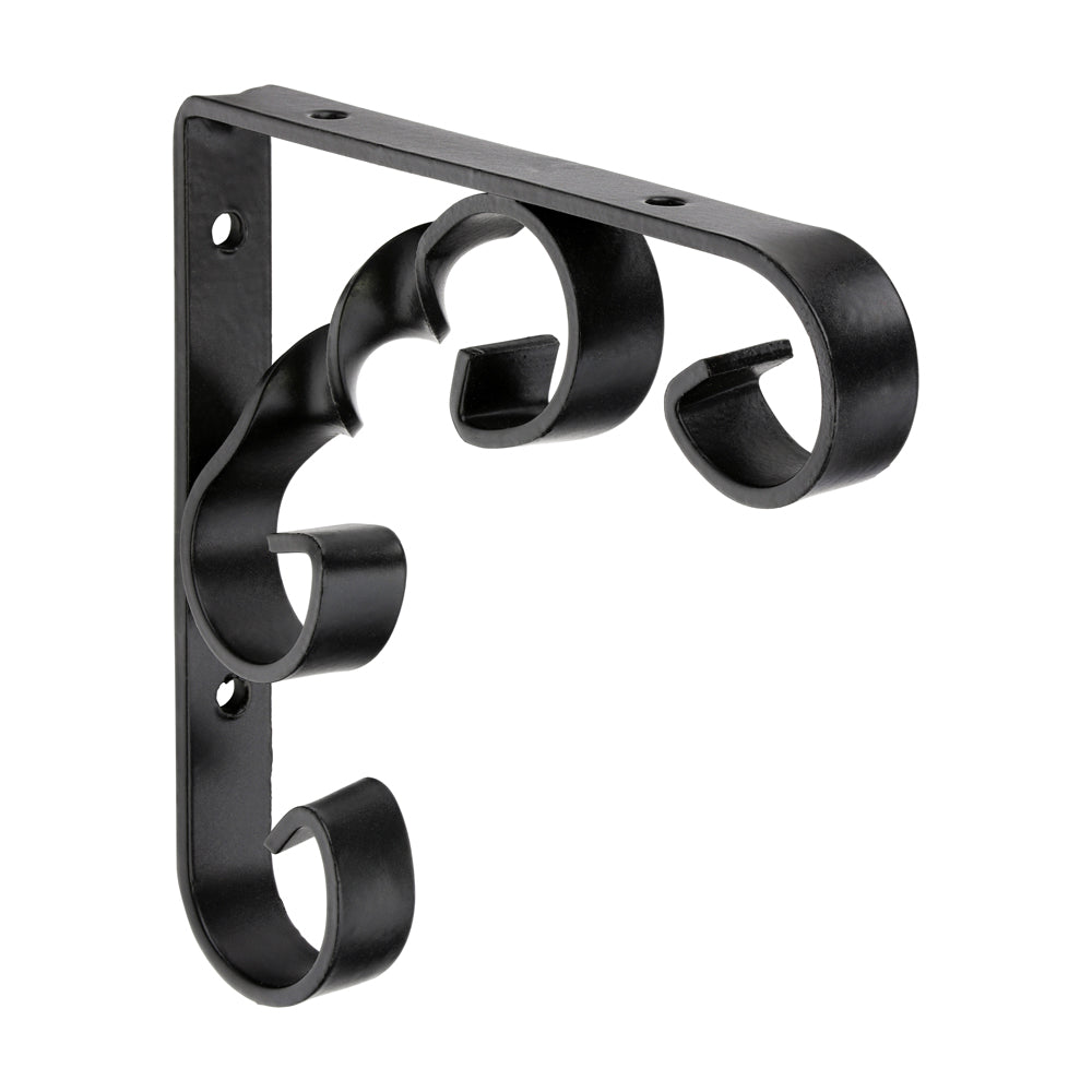 Scroll Bracket - Black - 4 x 4" - Unit of 1