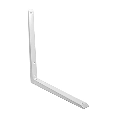 Mitred Shelf Bracket - White - 350 x 350mm - Unit of 1