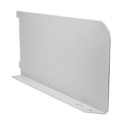 Twin Slot Shelf End - White - 300mm - Bag of 1