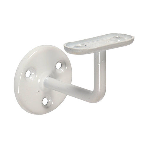 Steel Handrail Brackets - White - 63mm - TIMbag of 2