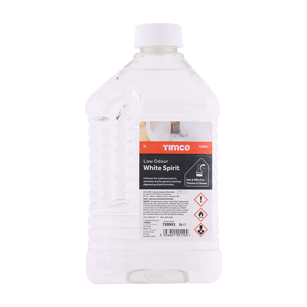 Low Odour White Spirit - 2L - Bottle of 1