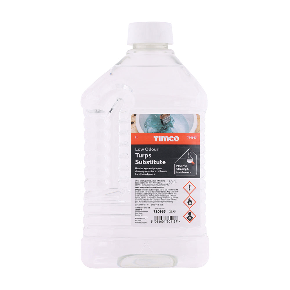 Low Odour Turps Substitute - 2L - Bottle of 1