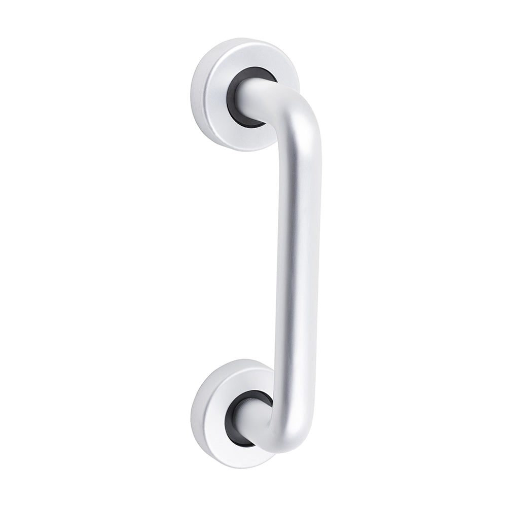 D Shaped Pull Handle On Rose - Satin Anodised Aluminium - 152 x 19 - Bag of 1