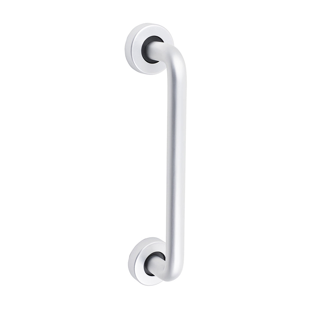 D Shaped Pull Handle On Rose - Satin Anodised Aluminium - 229 x 19 - Bag of 1