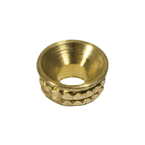 Knurled Inset Screw Cups - Solid Brass - To fit 5.5, 6.0 Screw - TIMpac of 8
