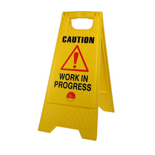 A-Frame Safety Sign - Caution Work in Progress - 610 x 300 x 30 - Bag of 1