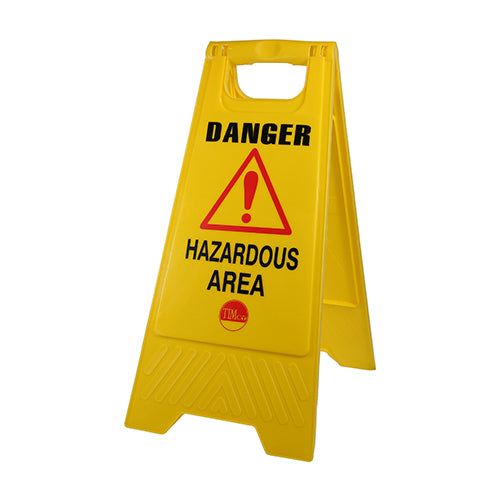A-Frame Safety Sign - Danger Hazardous Area - 610 x 300 x 30 - Bag of 1