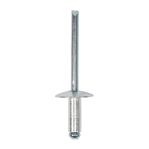Rivets - Flange Head - Aluminium - 4.8 x 12 - Box of 250