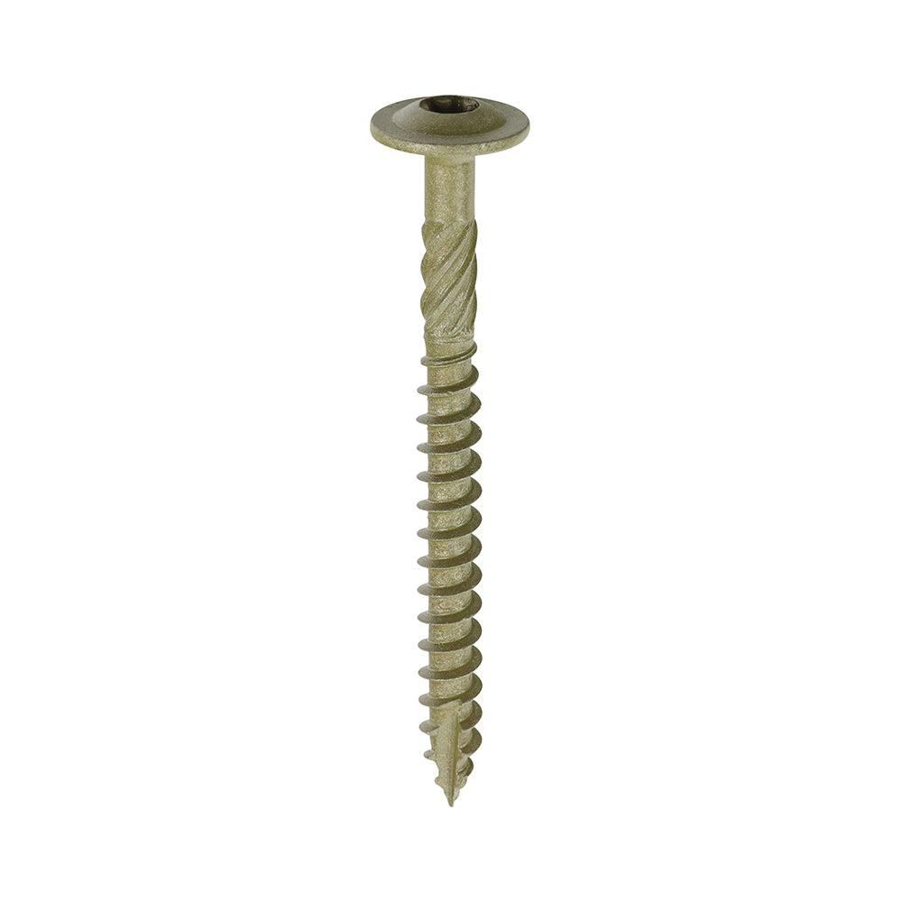 Timber Frame Construction & Landscaping Screws - Wafer - Exterior - Green Organic - 6.7 x 75 - Box of 50