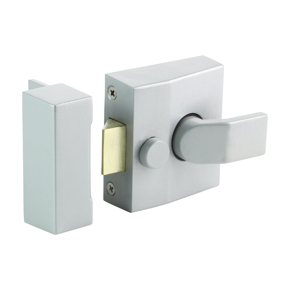 Narrow Style Nightlatch - Silver - 68 case / 40 backset - Box of 1