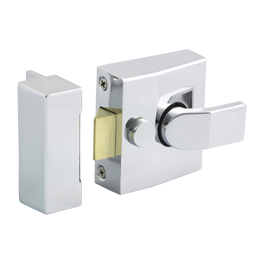 Narrow Style Nightlatch - Chrome - 68 case / 40 backset - Box of 1