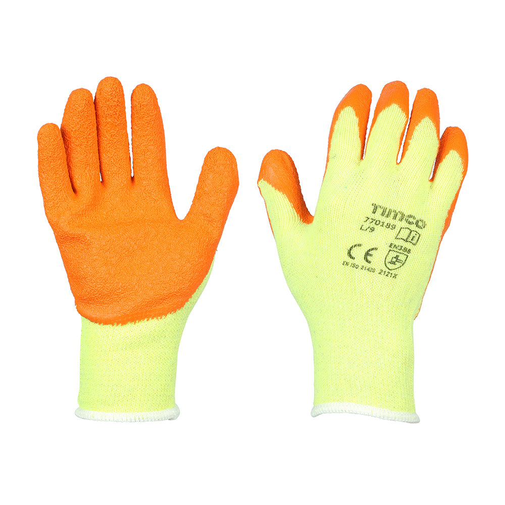 Eco-Grip Gloves - Crinkle Latex Coated Polycotton - Multi Pack - Large - Bag of 12