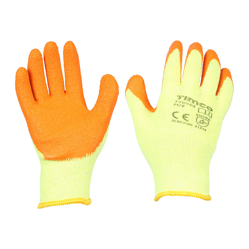 Eco-Grip Gloves - Crinkle Latex Coated Polycotton - Multi Pack - Medium - Bag of 12