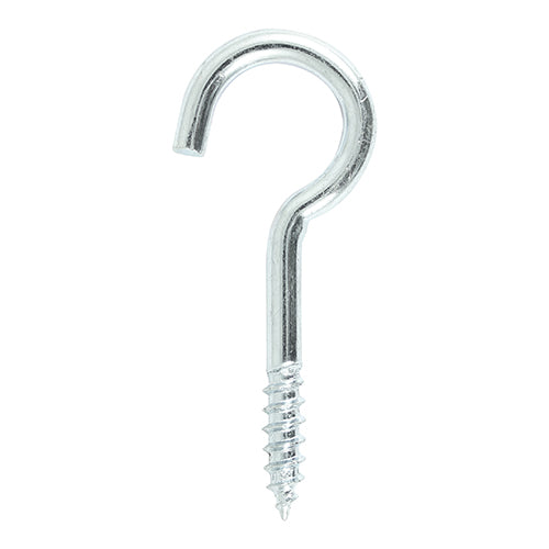 Screw Hooks - Zinc - 80mm - TIMpac of 3