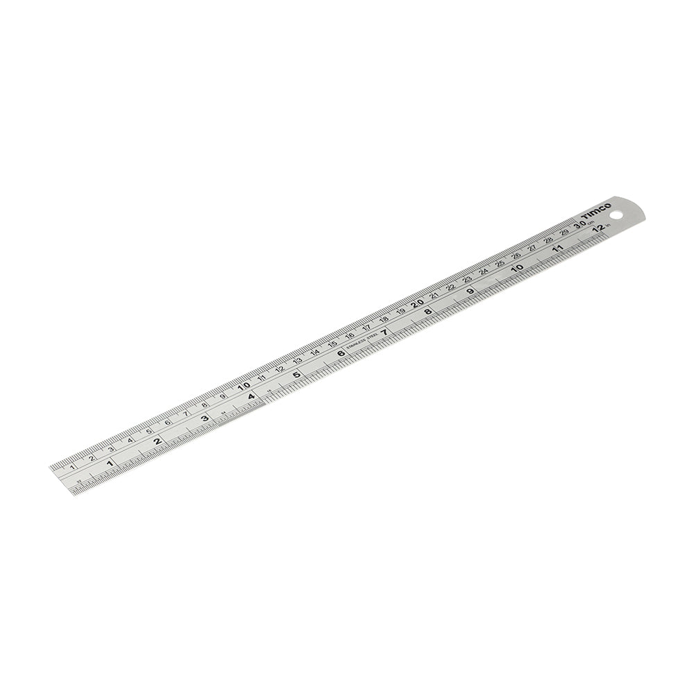 Steel Ruler - 300mm - Wallet of 1
