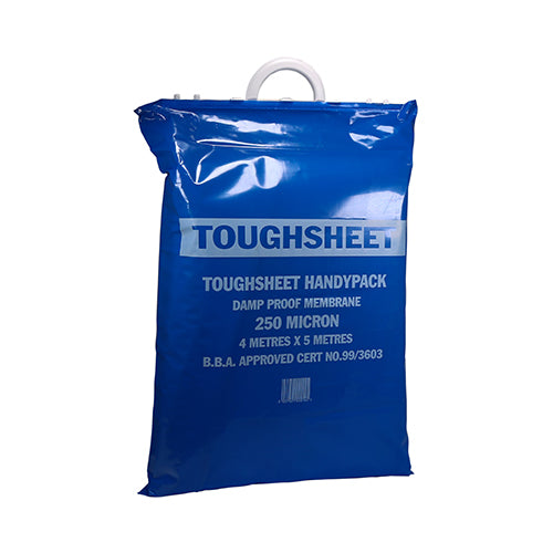 Toughsheet Damp Proof Membrane - Handy Pack - Blue - 4m x 5m / 250 microns - Bag of 1
