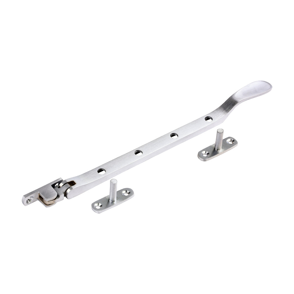 Victorian Pattern Casement Stay - Satin Chrome - 240mm - Bag of 1