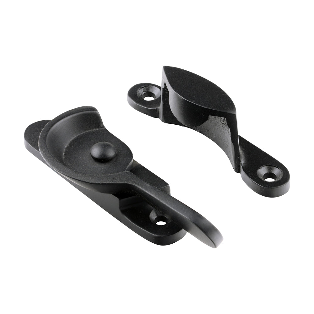 Fitch Pattern Sash Fastener - Matt Black - 68 x 14 - TIMpac of 1