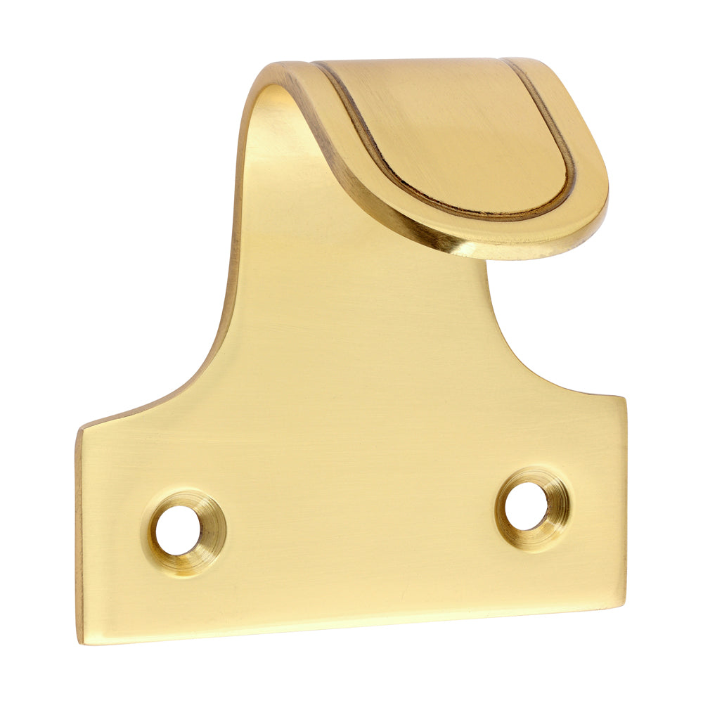 Traditional Pattern Sash Lift - Polished Brass - 52mm - TIMpac of 1