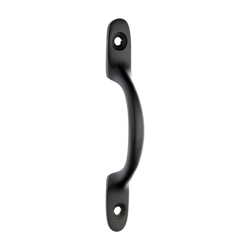 Traditional Pattern Sash Pull Handle - Matt Black - 100mm - TIMpac of 1