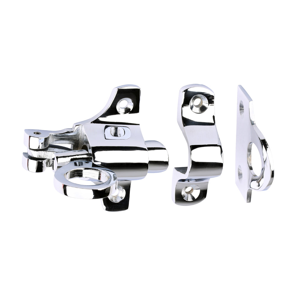 Fanlight Catch - Polished Chrome - 50 x 60 - TIMpac of 1