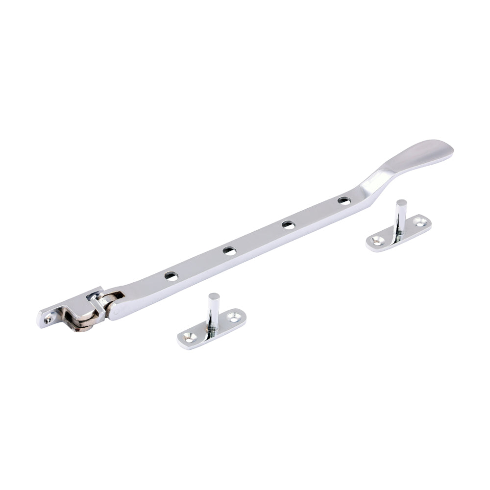 Victorian Pattern Casement Stay - Polished Chrome - 240mm - TIMpac of 1
