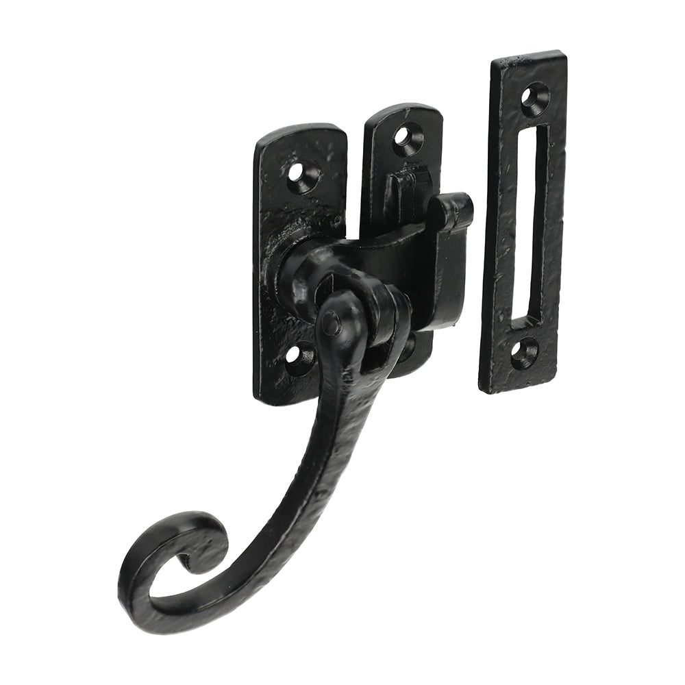 Curly Tail Casement Fastener - Antique Black - 86mm - Bag of 1
