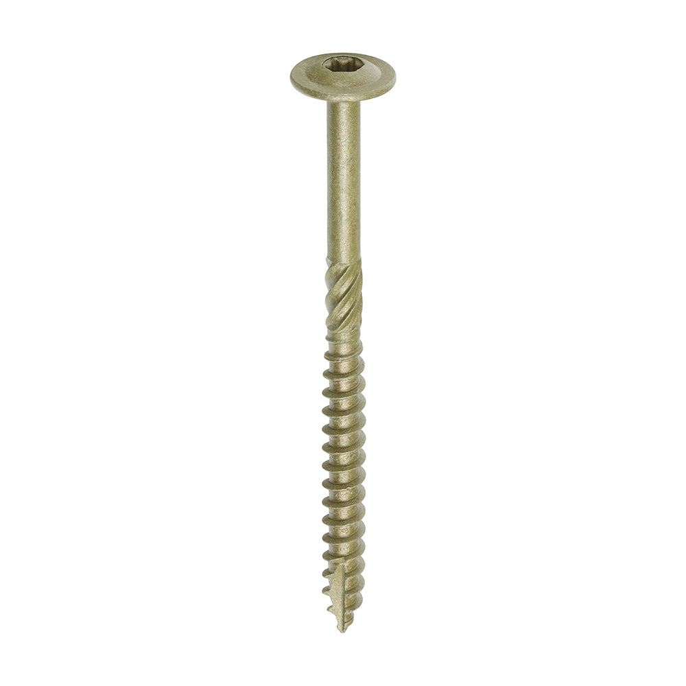 Timber Frame Construction & Landscaping Screws - Wafer - Exterior - Green Organic - 6.7 x 95 - Box of 50