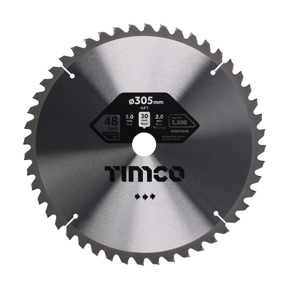 '-5° Circular Saw Blade - 305 x 30 x 48T - Clamshell of 1