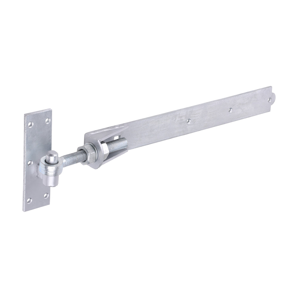 Pair of Adjustable Band & Hook on Plates Hot Dipped Galvanised - 450mm - Plain Bag of 1