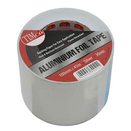 Aluminium Foil Tape - 45m x 100mm - Roll of 1