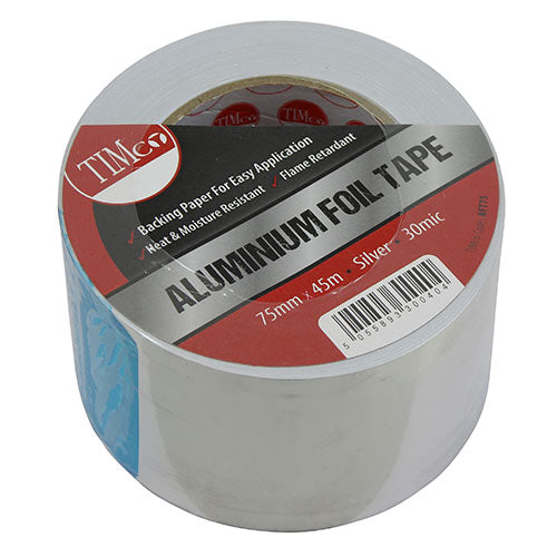 Aluminium Foil Tape - 45m x 75mm - Roll of 1