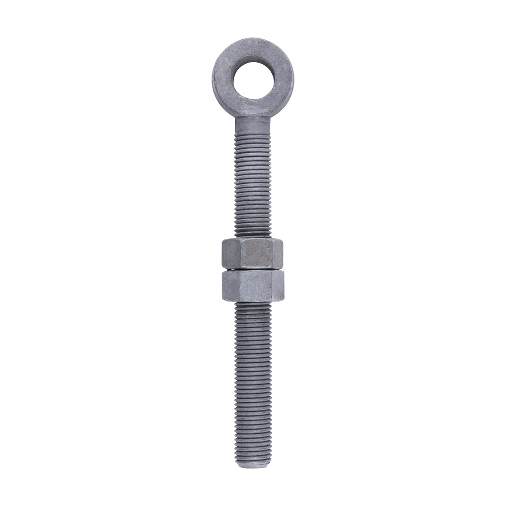 Adjustable Gate Eye with Nuts - Hot Dipped Galvanised - M22 x 200 - Unit of 1