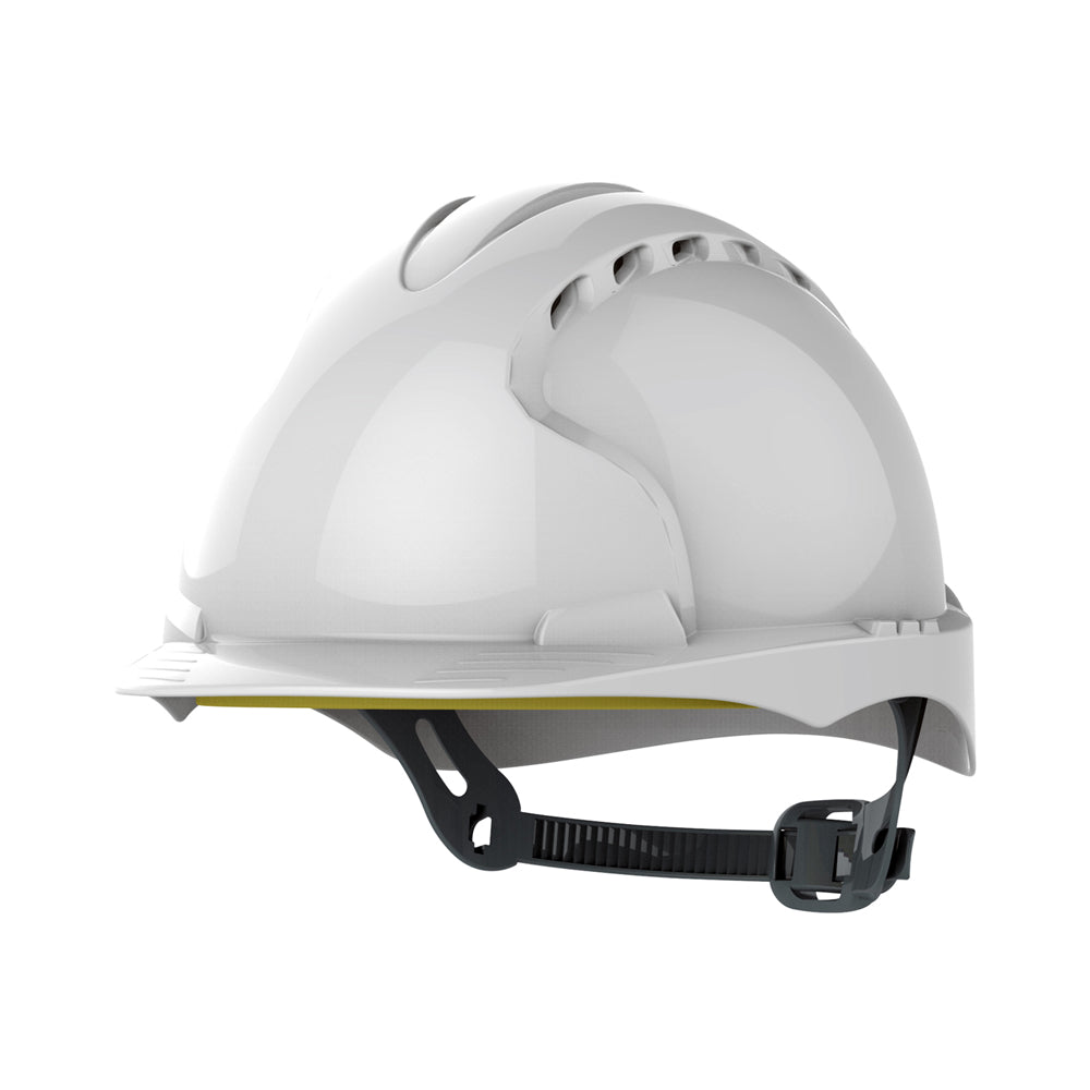 EVO®2 Industrial Safety Helmet - OneTouch™ Slip Ratchet - Mid Peak - Vented - White - White - Unit of 1