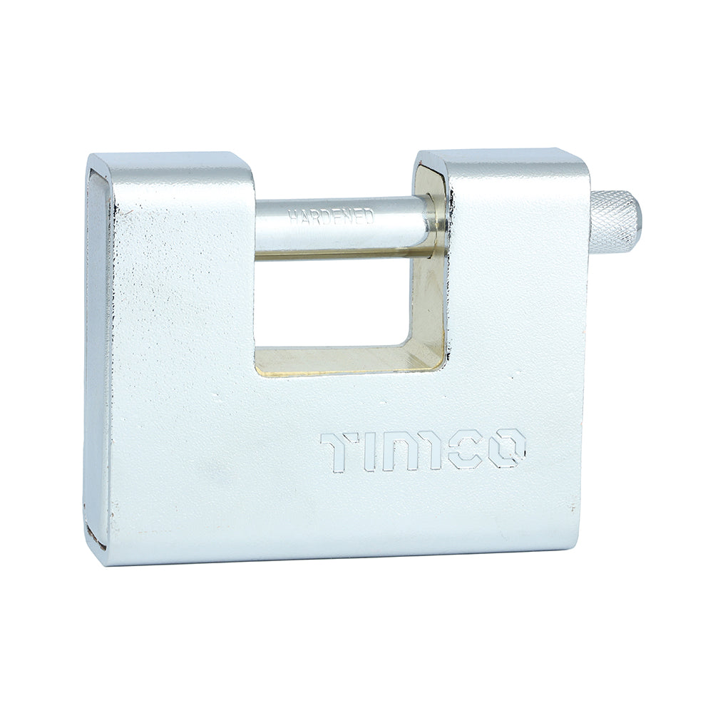 Armoured Rectangular Padlock - 90mm - Backing Card of 1