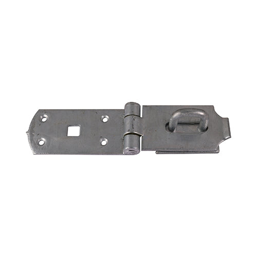 Secure Bolt On Hasp & Staple - Heavy Duty - Hot Dipped Galvanised - 10" - TIMbag of 1