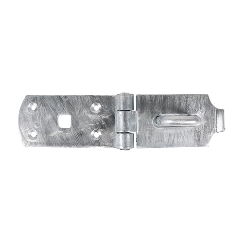 Secure Bolt On Hasp & Staple - Heavy Duty - Hot Dipped Galvanised - 8" - Plain Bag of 1