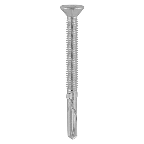 Metal Construction Timber to Heavy Section Screws - Countersunk - Wing-Tip - Self-Drilling - Exterior - Silver Organic - 5.5 x 65 - Box of 200