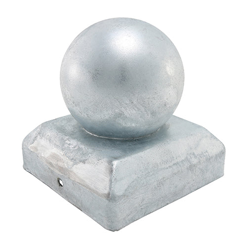 Ball Fence Post Cap - Zinc - 75mm - Unit of 1
