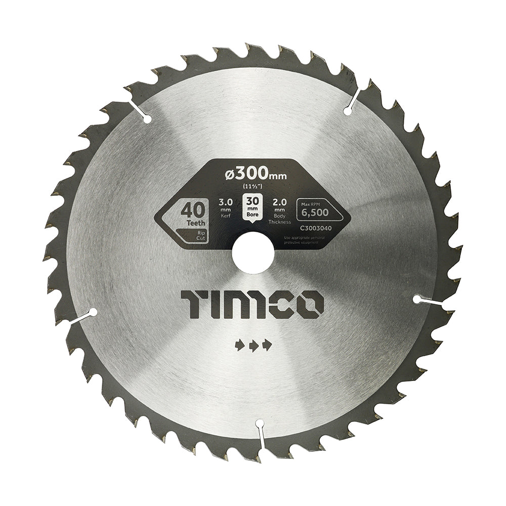 Circular Saw Blade - Combination - Medium - 300 x 30 x 40T - Clamshell of 1