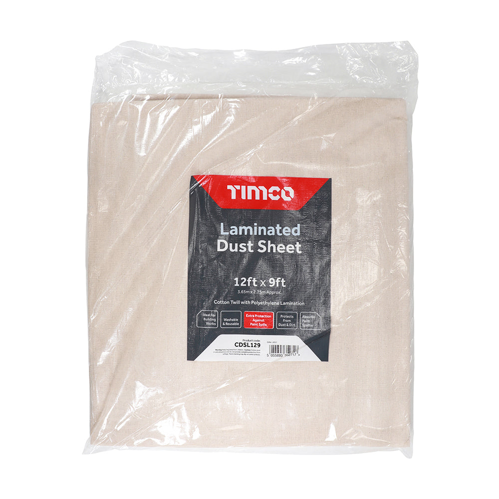 Laminated Dust Sheet - 12ft x 9ft - Bag of 1