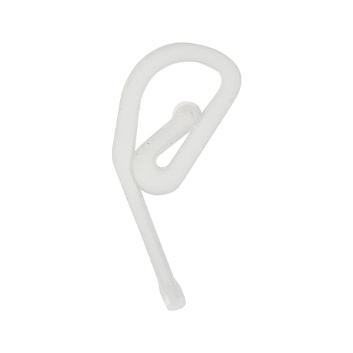 Plastic Curtain Hooks - White - TIMpac of 35