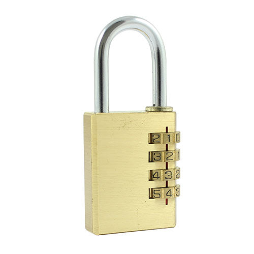 Brass Combi Padlock - 21mm - Blister Pack of 1