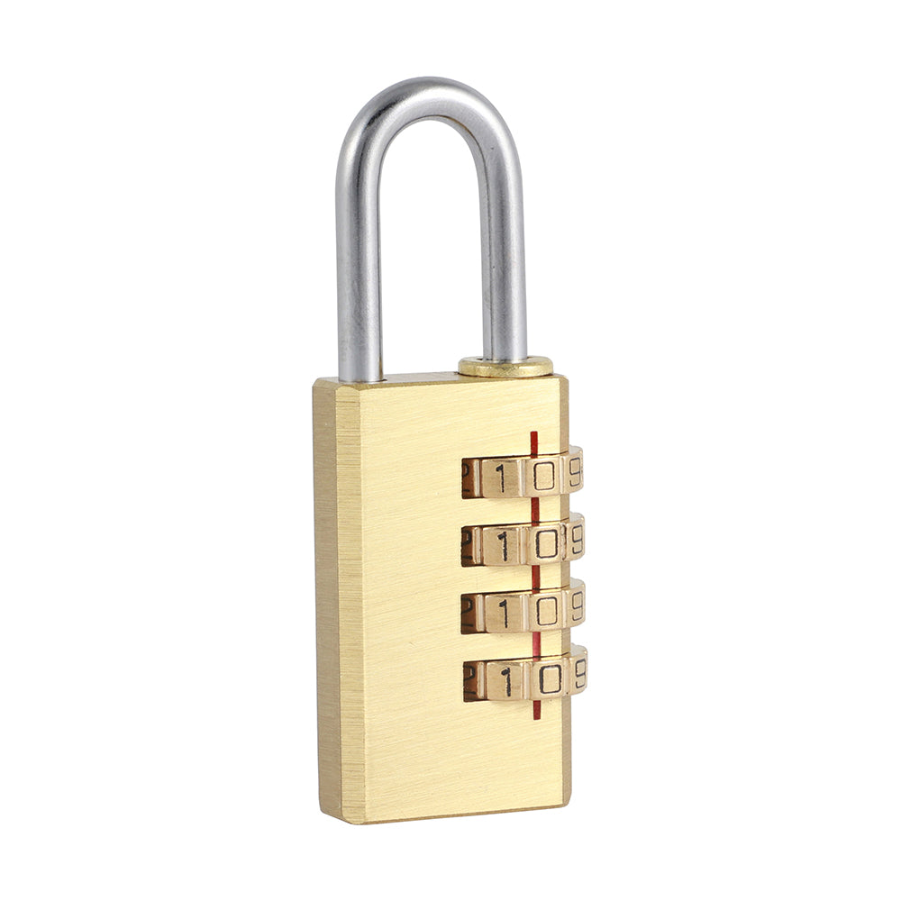 Brass Combi Padlock - 28mm - Backing Card of 1