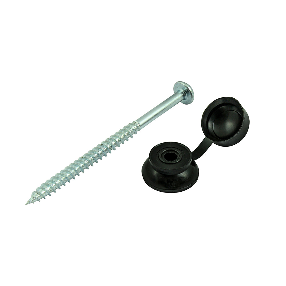Corrugated Sheet Fixings - Black - 10 x 3 - TIMbag of 50