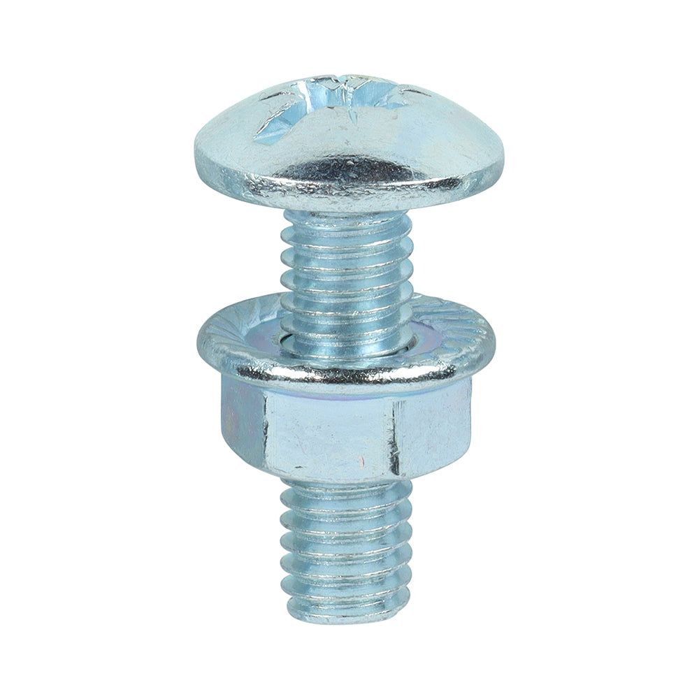 Cable Tray Bolts with Flange Nuts - Zinc - M6 x 20 - Box of 200