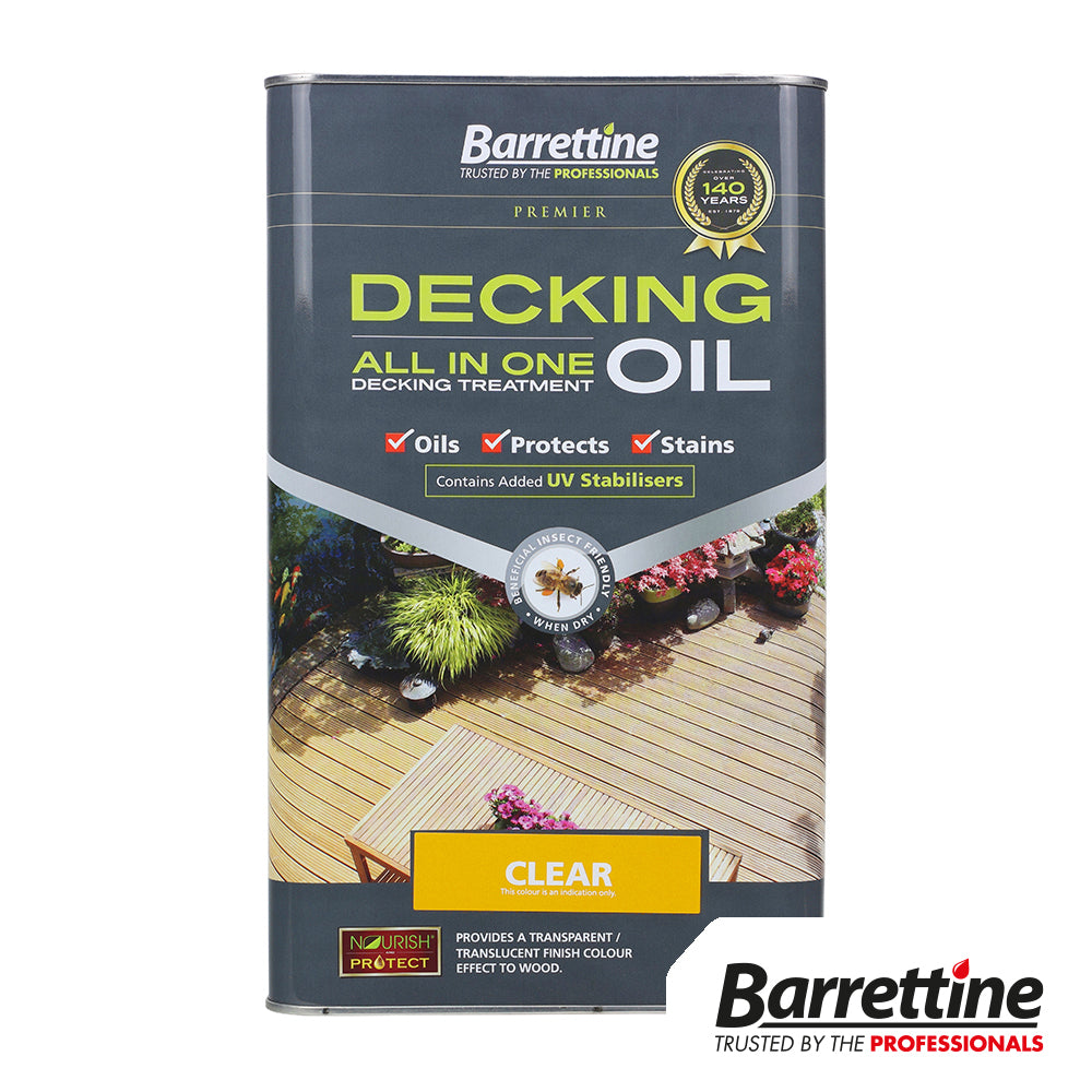 Decking Oil All In One - Clear - 5L - Tin of 1