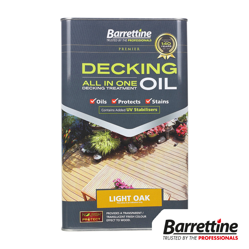 Decking Oil All In One - Amber Light Oak - 5L - Tin of 1