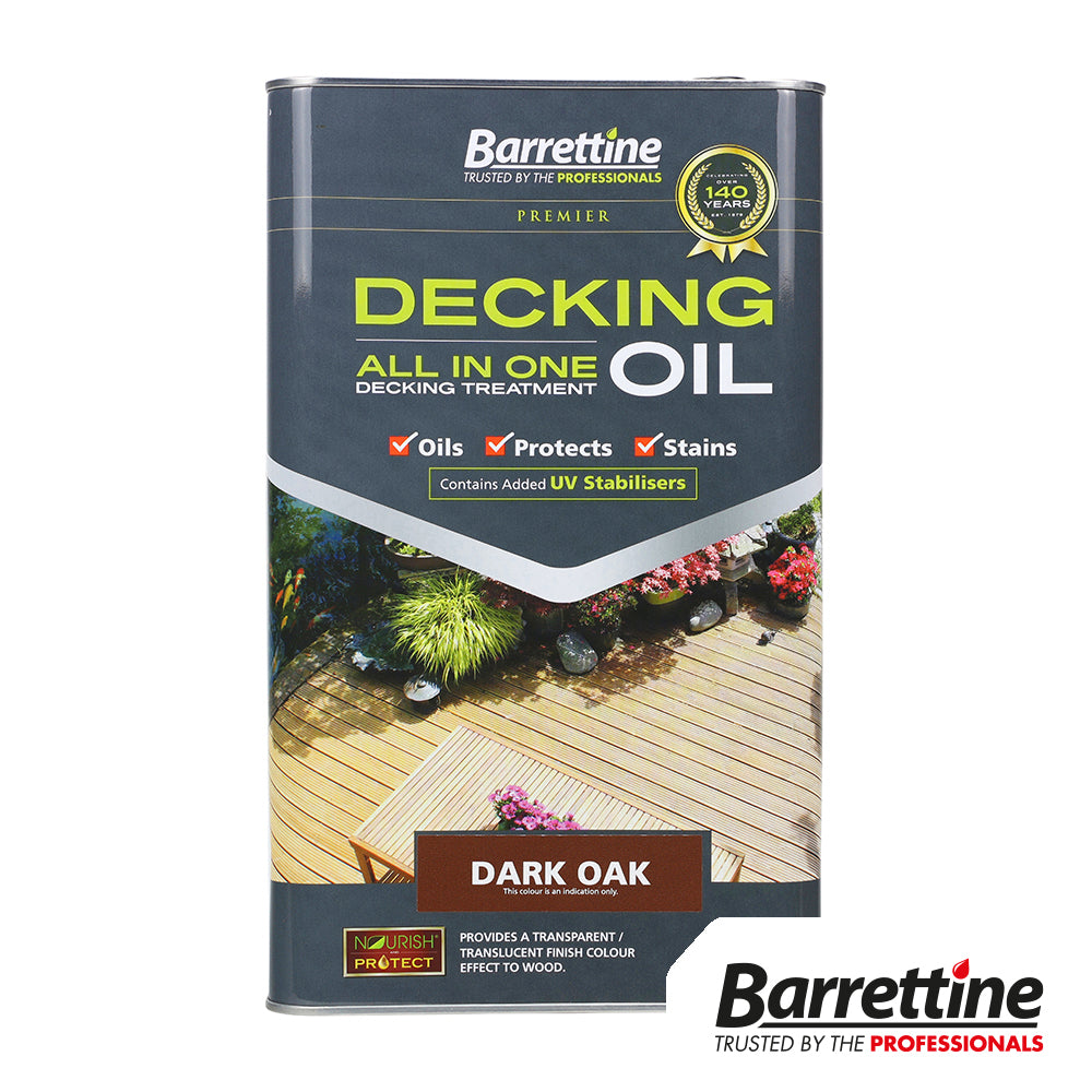 Decking Oil All In One - Dark Oak - 5L - Tin of 1